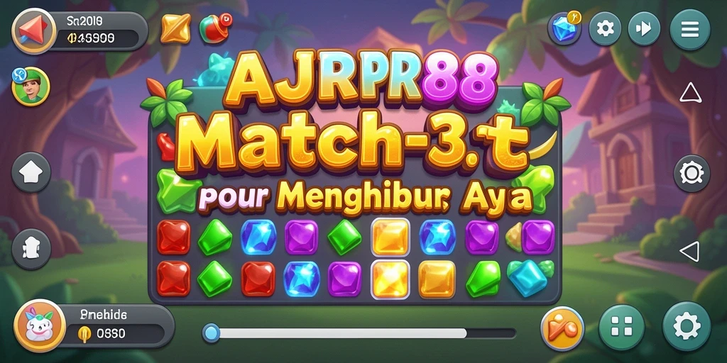 Tangkapan layar <strong>AJR88</strong> menunjukkan gameplay Match-3 yang seru.