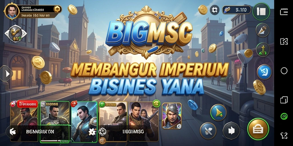 Tangkapan layar gameplay BIGMSG menampilkan strategi bisnis yang unik dan menantang.