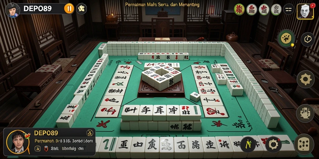 Tangkapan layar DEPO89 menunjukkan permainan Mahjong yang menarik dan penuh warna.