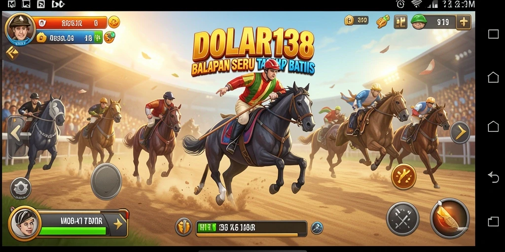 Tampilan gameplay DOLAR138 yang mendebarkan saat balapan di trek.