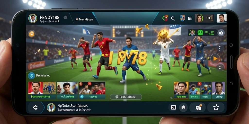 Tampilan antarmuka aplikasi FENDY188 saat bertaruh pada olahraga.
