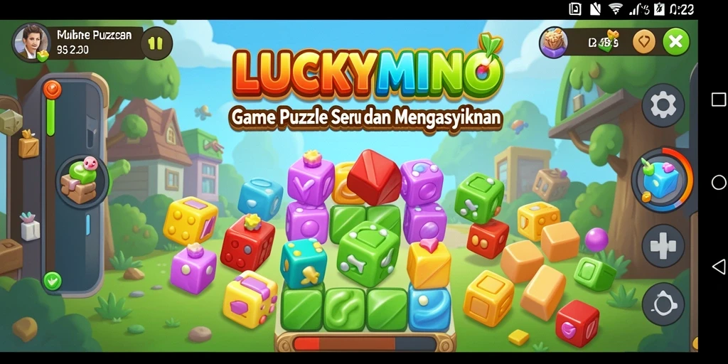 Tampilan gameplay LUCKYMINO yang menarik dan penuh tantangan.