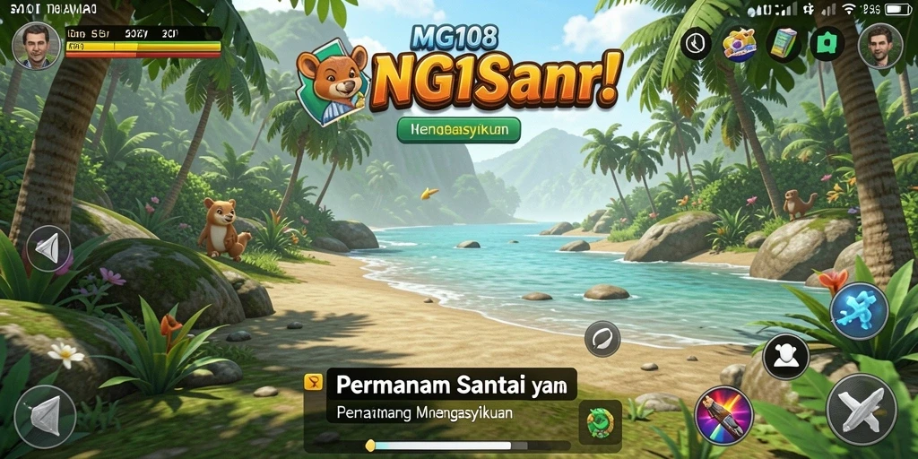 Screenshot utama MG108 menampilkan gameplay yang seru dan menghibur.
