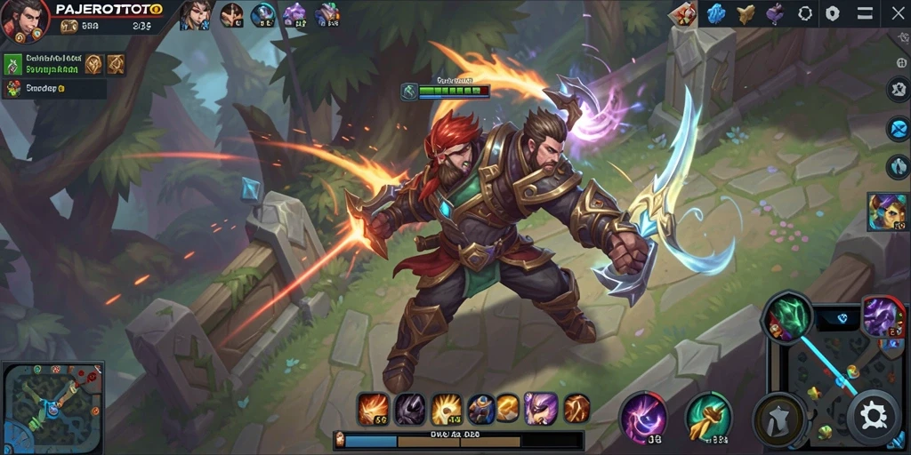 Screenshot PAJEROTOTO menunjukkan aksi seru dalam pertarungan MOBA.