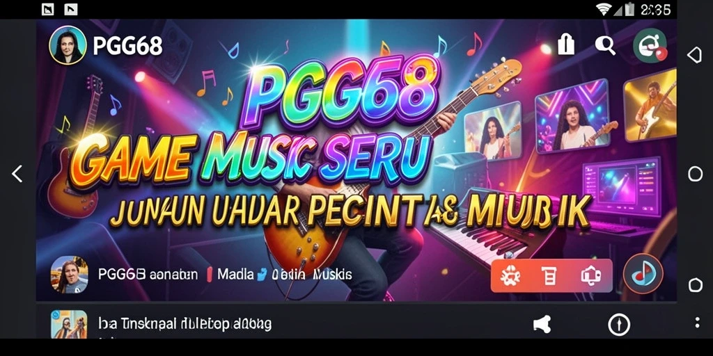 Screenshot PGG68 menunjukkan serunya bermain musik dalam permainan interaktif.