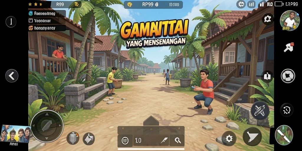 Tampilan gameplay RP99 yang seru dan penuh warna.