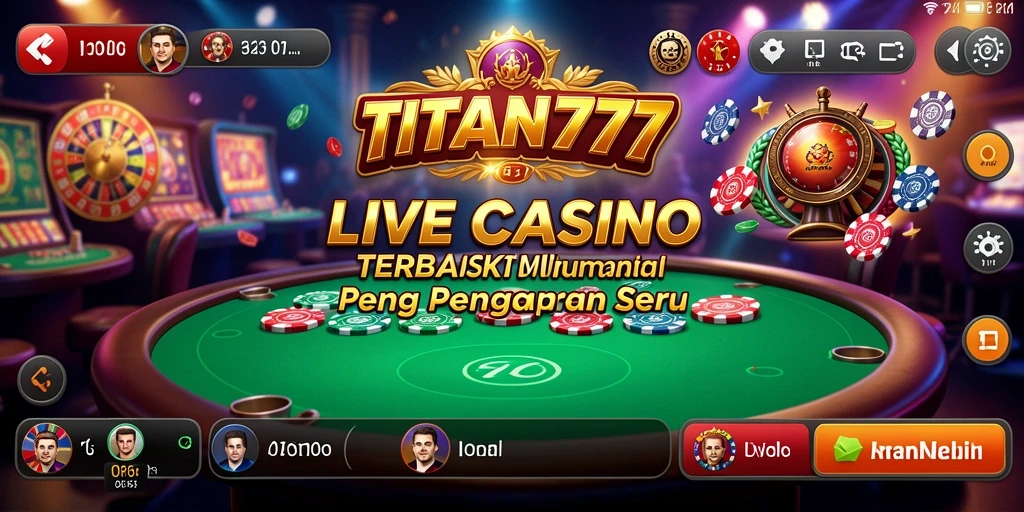 Tampilan gameplay langsung dari aplikasi TITAN777 yang mengesankan.
