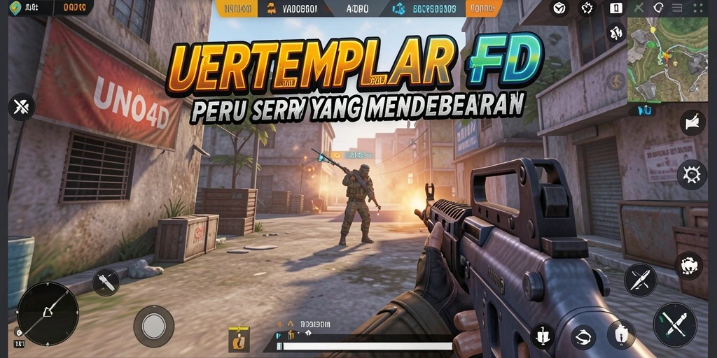 Screenshot gameplay UNO4D dengan aksi tembak-menembak yang mendebarkan.