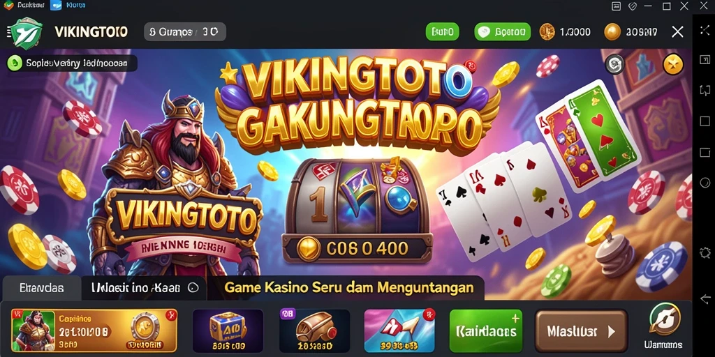 Tampilan gameplay menarik dari VIKINGTOTO dengan suasana Kasino.